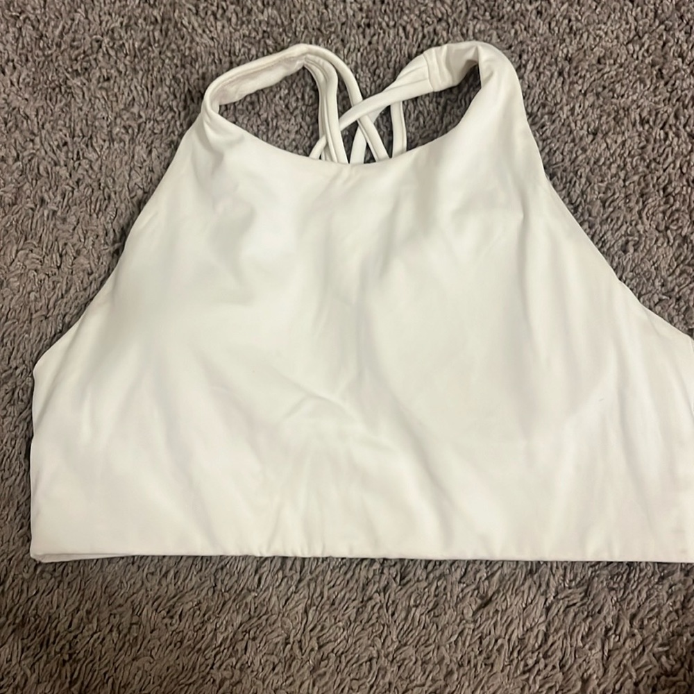 Athleta Racerback Workout Crop Tank Sports Bra
